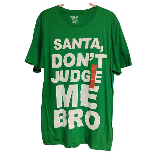 Men Funny 😂🎅🏻Christmas Tee Shirt Santa Don’t Judge Me Bro 🎄 - Picture 2 of 14